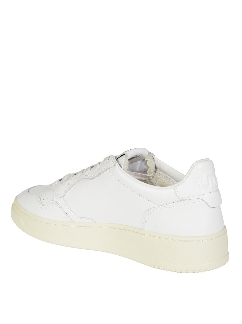 Autry White Medalist Low Perforated Sneakers