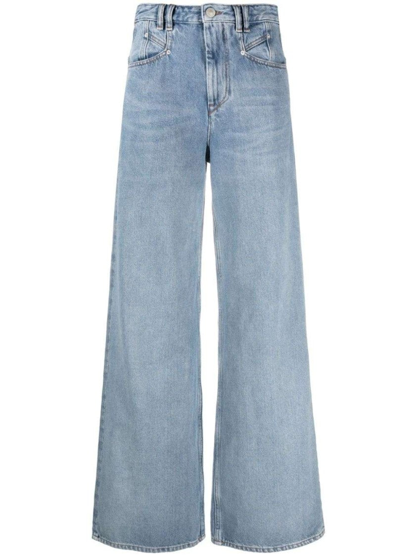 Isabel Marant Lemony Wide-Leg Denim Jeans