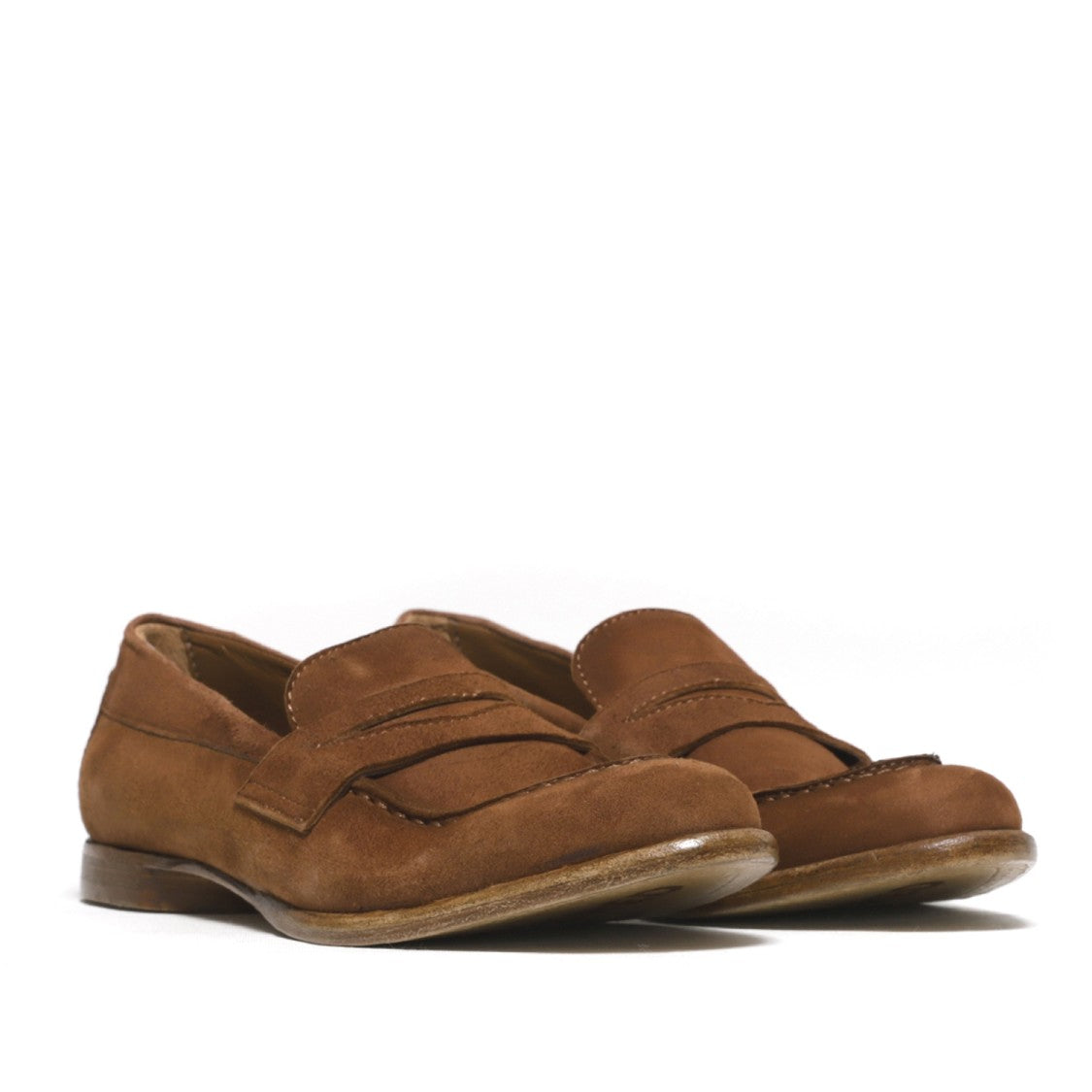 Hundred 100 Rust Suede Moccasins