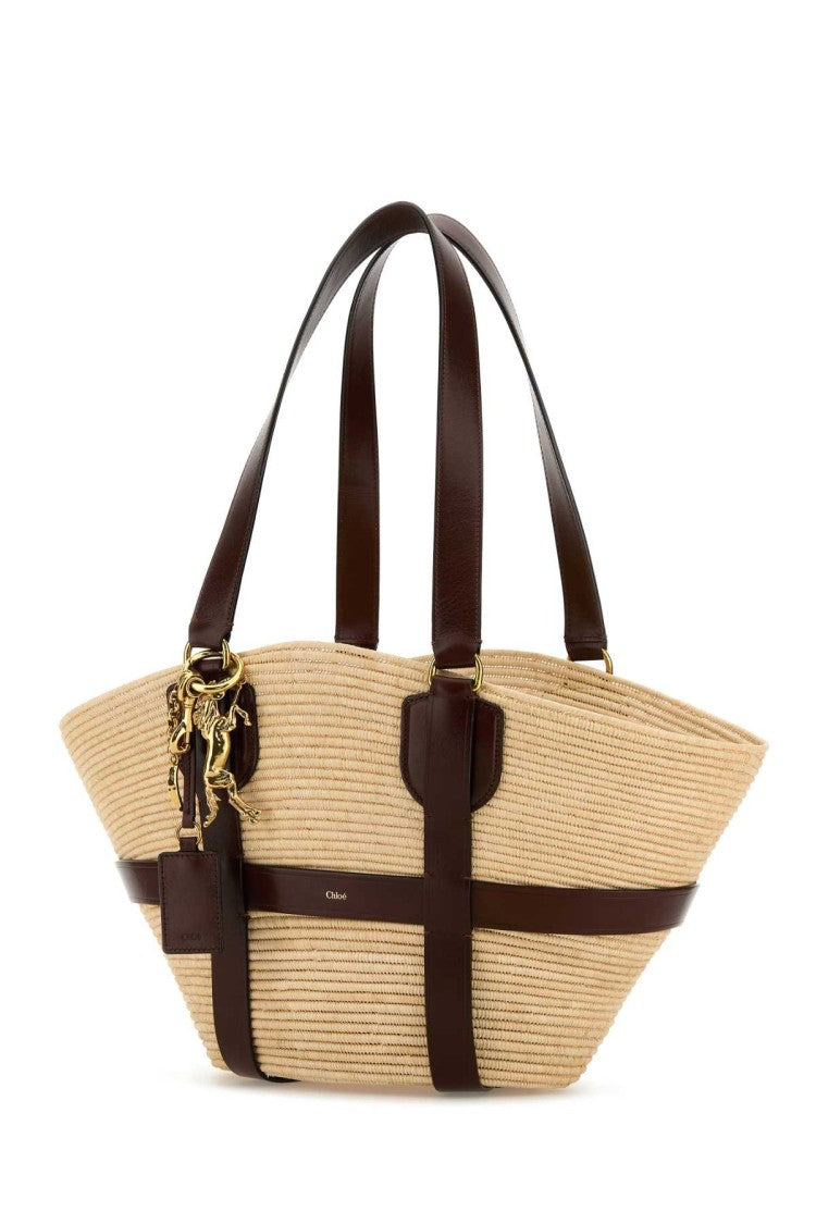 Chloé Raffia Kerala 25 Shopping Bag