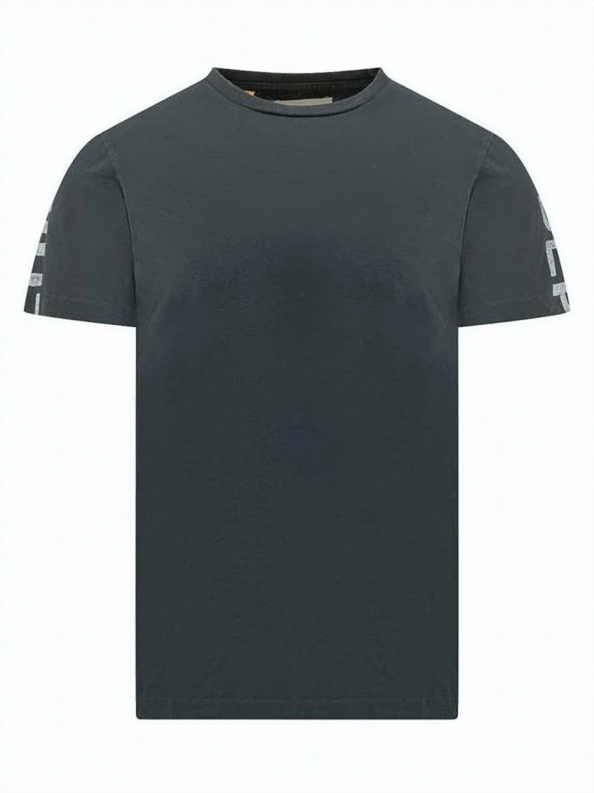 Gallery Dept. Classic Crew Neck Black T-Shirt With Graphic Elements