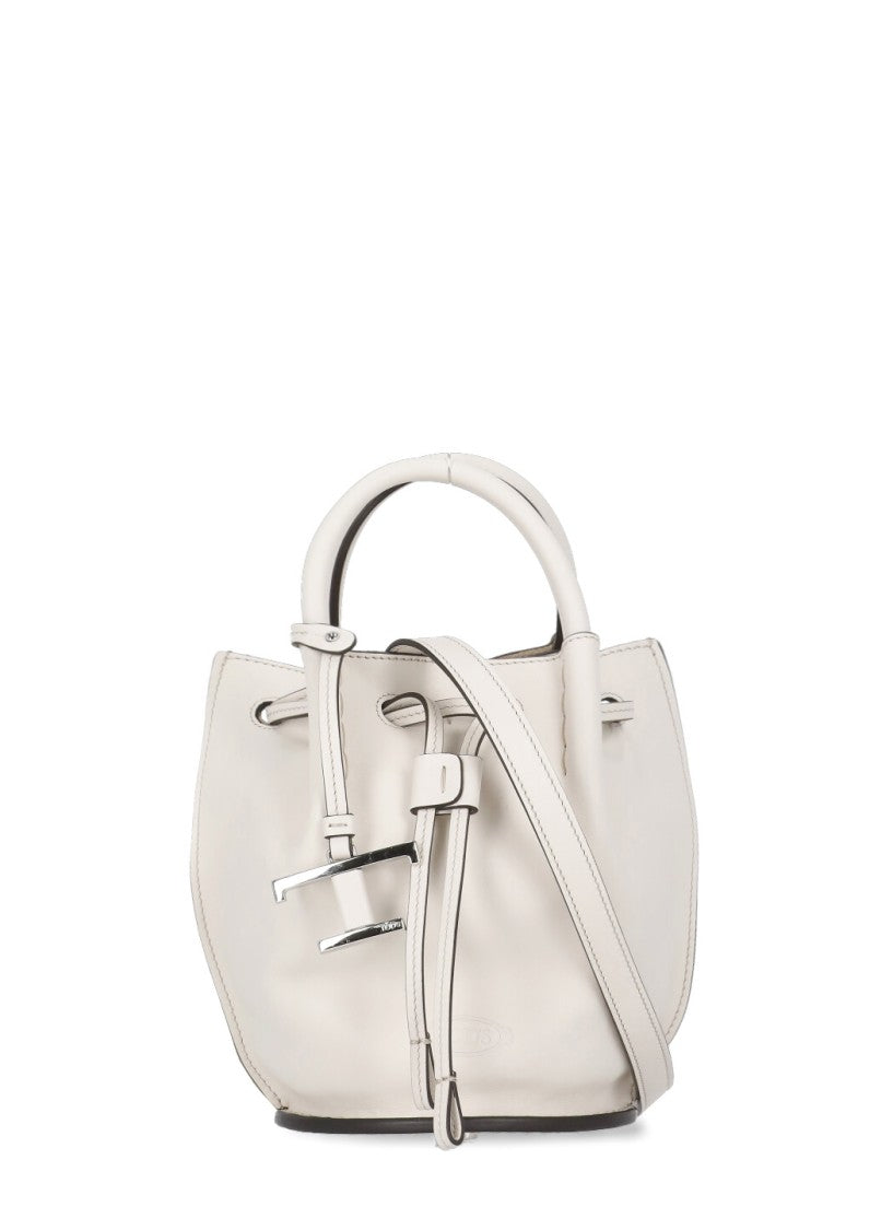 Tod's Beige Leather Bucket Bag