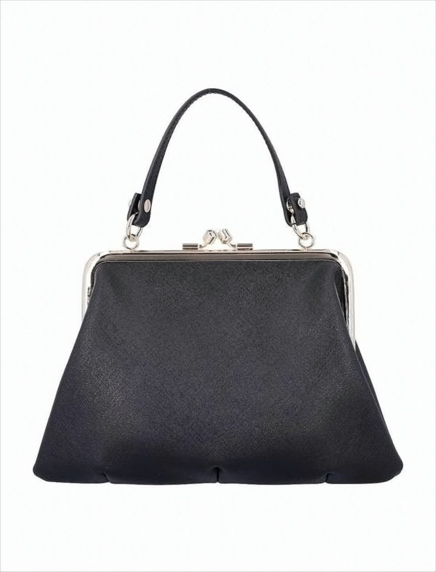 Vivienne Westwood Textured Synthetic Leather Crossbody Bag With Gold-Tone Accents