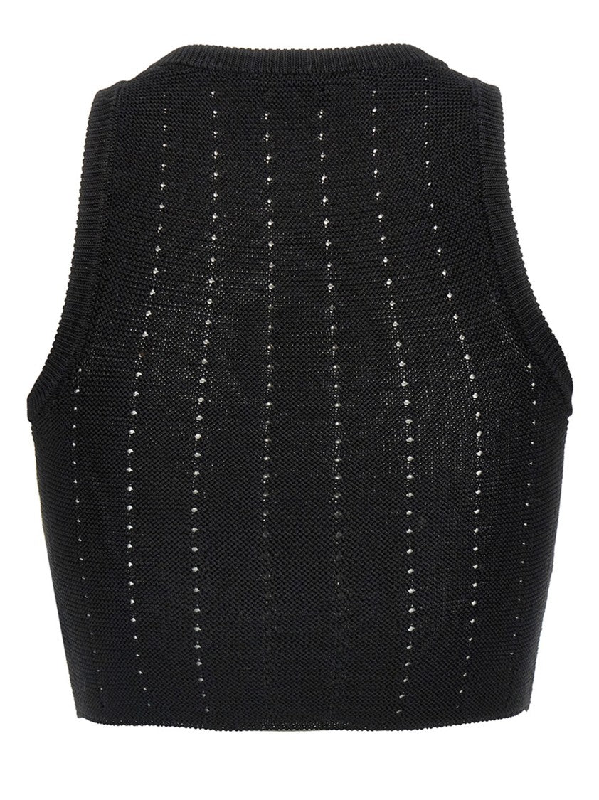 Etro Cotton Blend Knit Crop Top