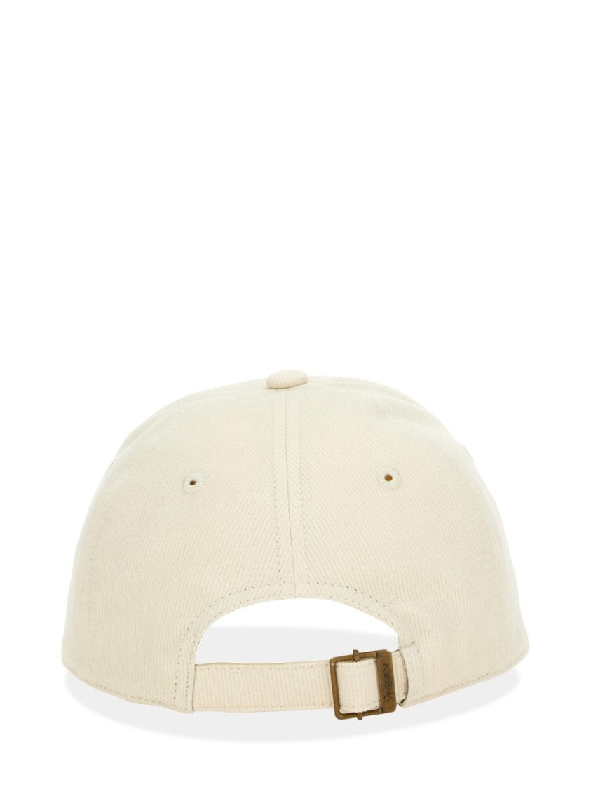 Saint Laurent Structured Baseball Hat With Signature Logo