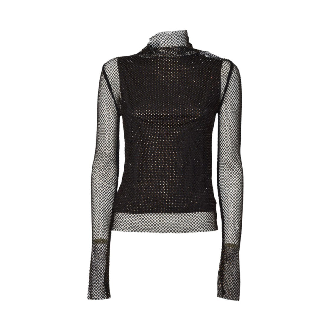 Sportmax Fitted Sheer Long-Sleeve Top With Dotted Pattern