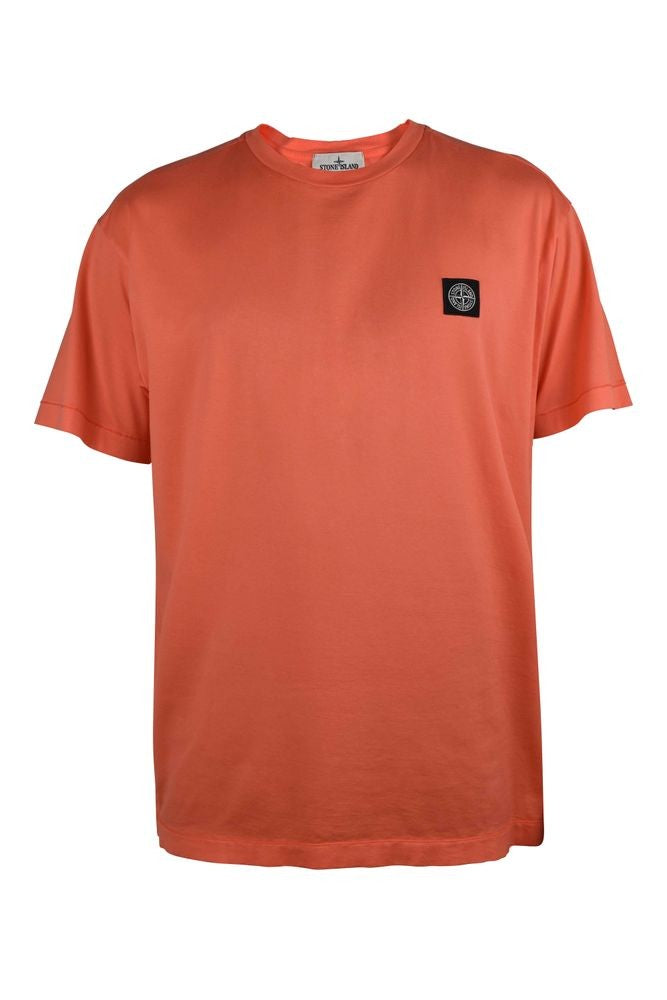 Stone Island Orange Cotton T-Shirt