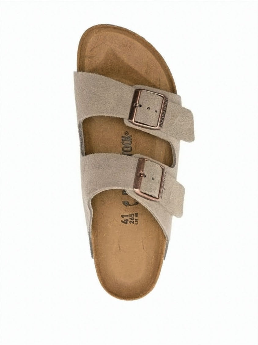 Birkenstock Suede Two-Strap Sandals With Adjustable Buckles