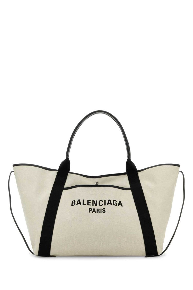 Balenciaga Sand Canvas Large Biarritz Shopping Bag