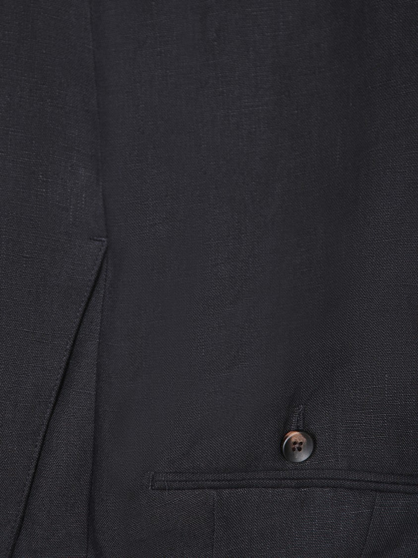 Lardini Black Linen Suit