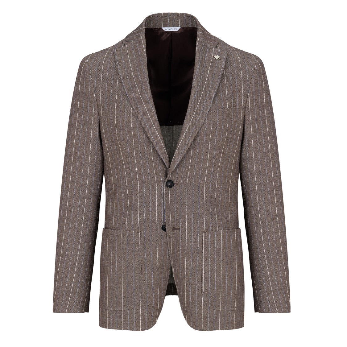 Manuel Ritz Pinstriped Tailored Notch Lapel Blazer