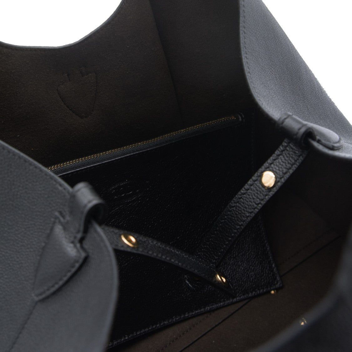 Tod's Structured Black Tote Bag With T-Shaped Buckle