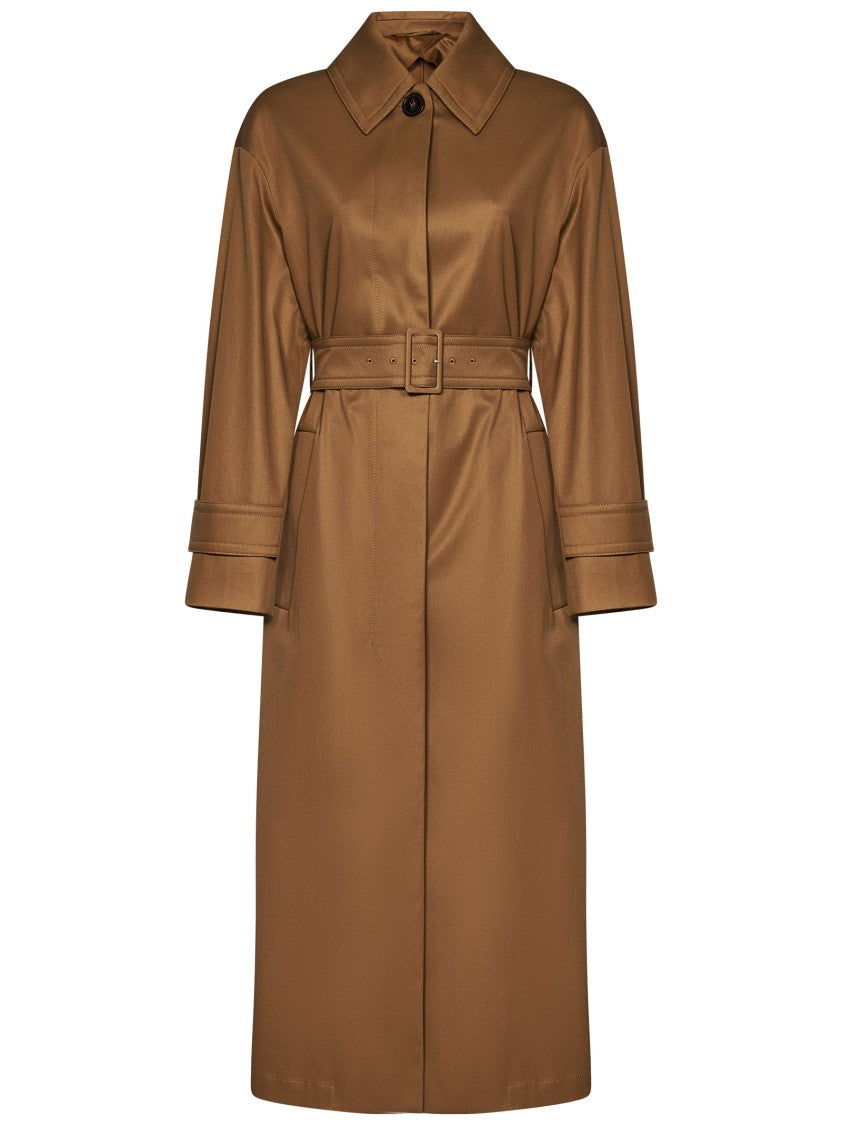 Max Mara Belted Camel Coat With Timeless Silhouette