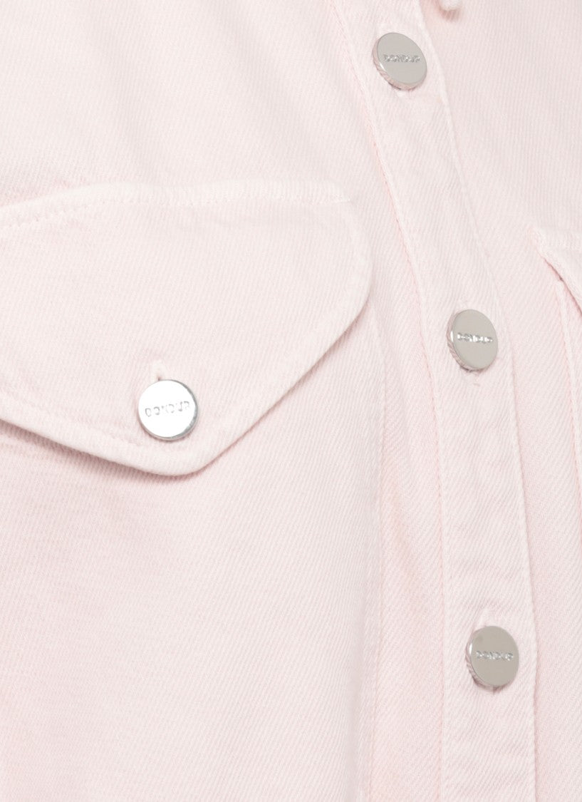 Dondup Pink Front Pockets Cotton Shirt