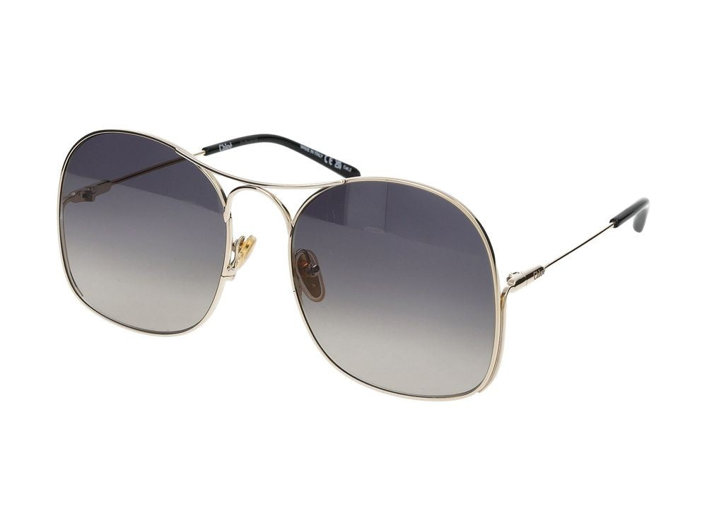 Chloé Sunglasses Ch0164s 001 Gold Gold Grey 59/19/135