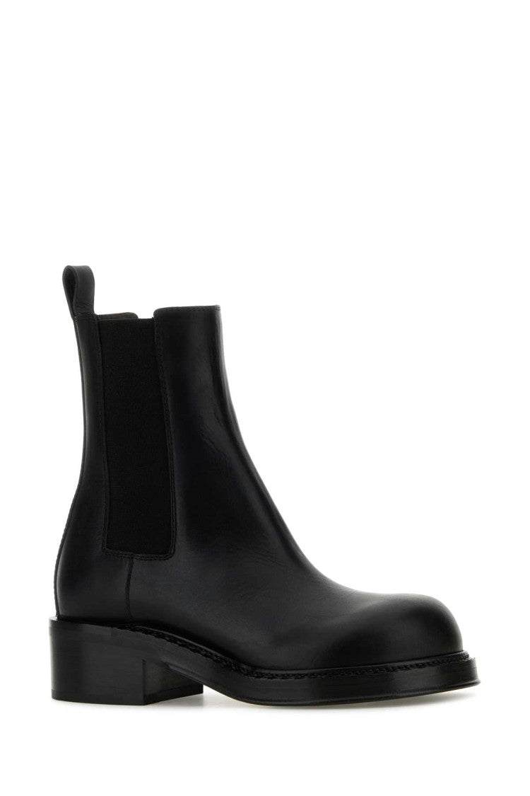 Bottega Veneta Black Leather Cliff Ankle Boots