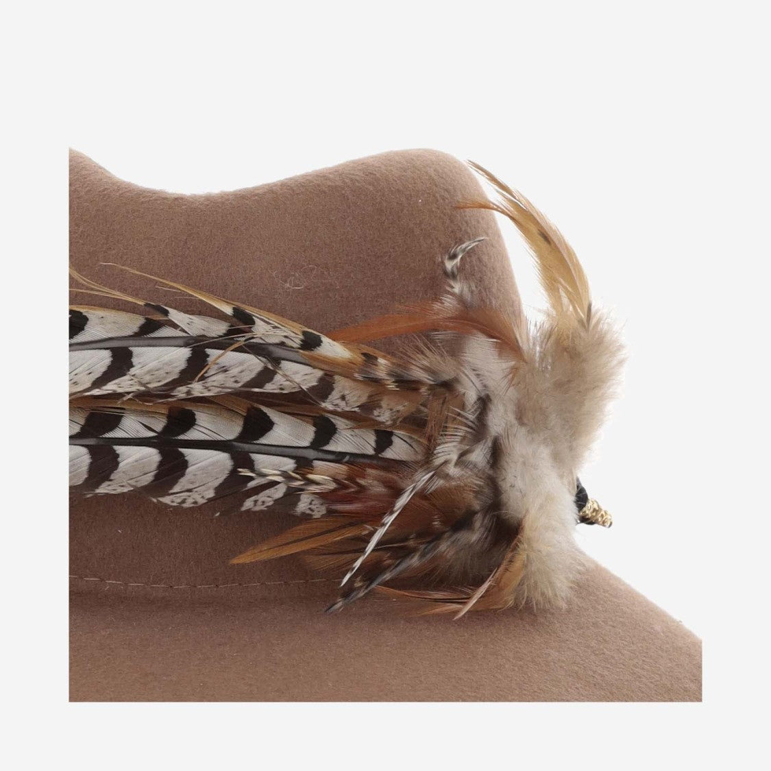 Alexia Alvarez De Toledo Wool Hat With Feather Brooch