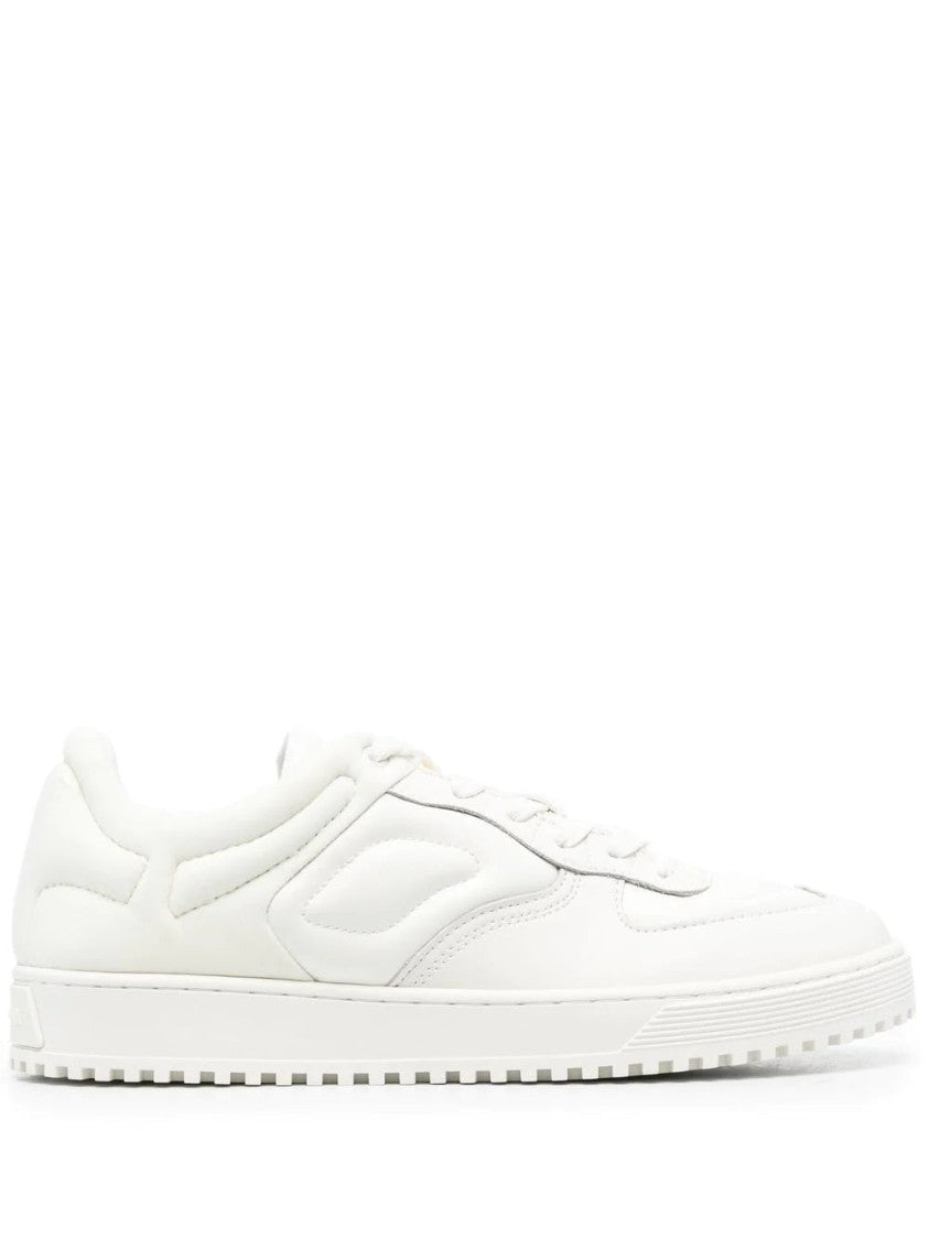 Emporio Armani White Trainers With Cow Leather Construction