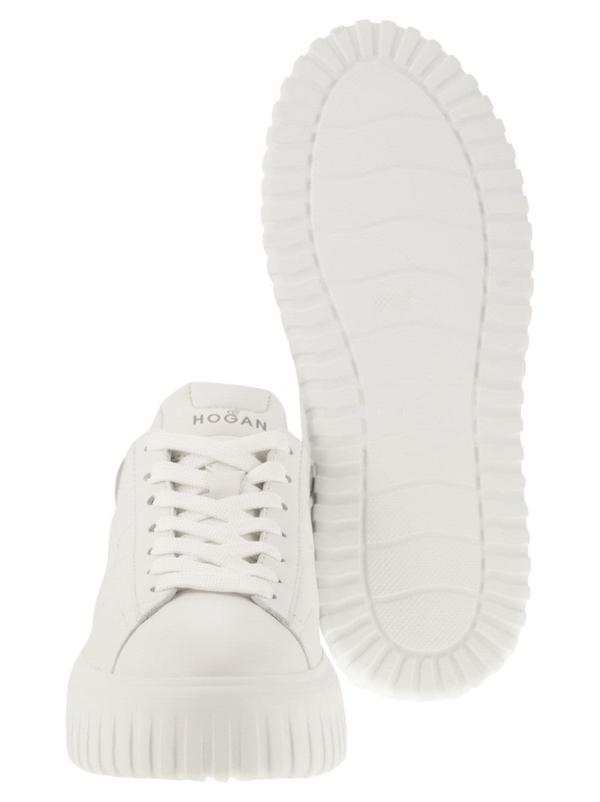 Hogan Sporty Nappa Leather Trainers With H Accents