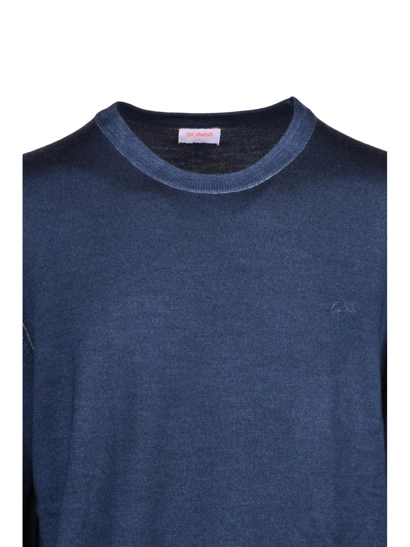 Sun68 Multicolor Crew Neck Merino Wool Sweater