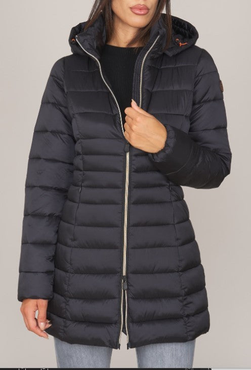 Save The Duck Quilted Down Jacket With Drawstring Hood