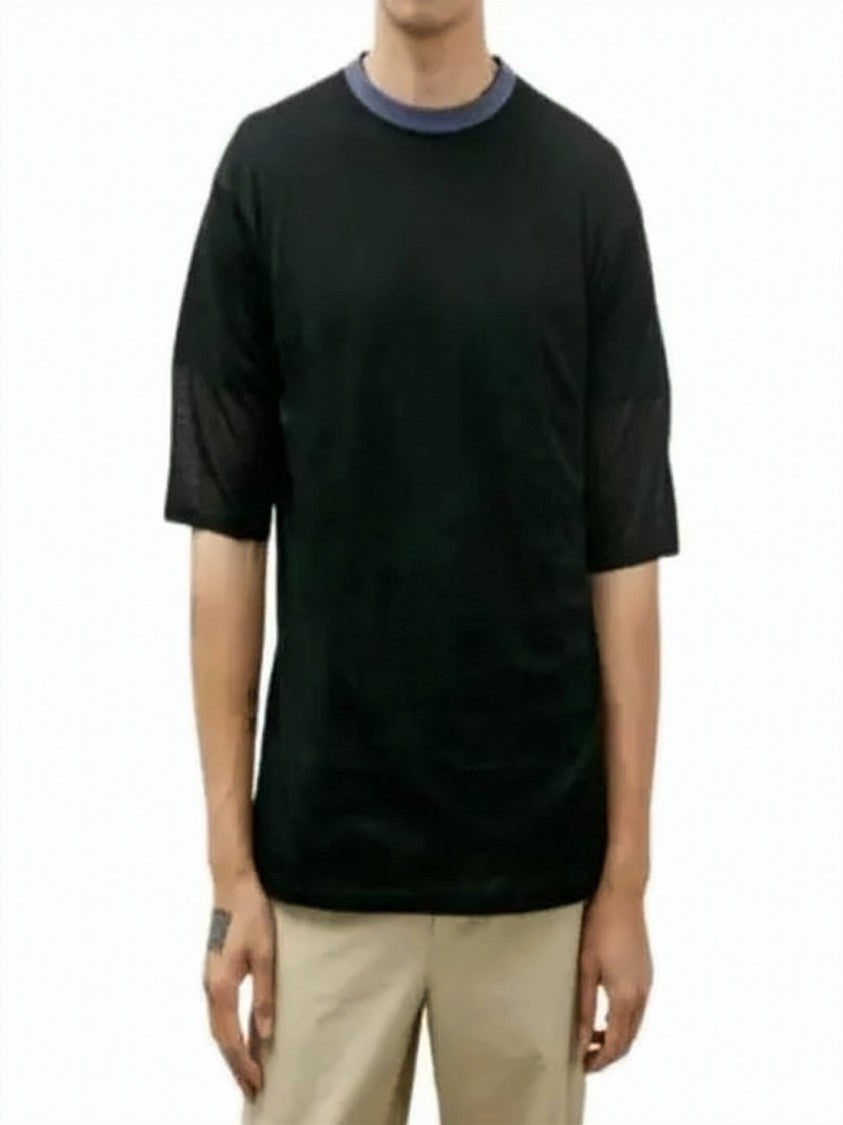 Auralee Relaxed-Fit Wool And Silk Blend T-Shirt