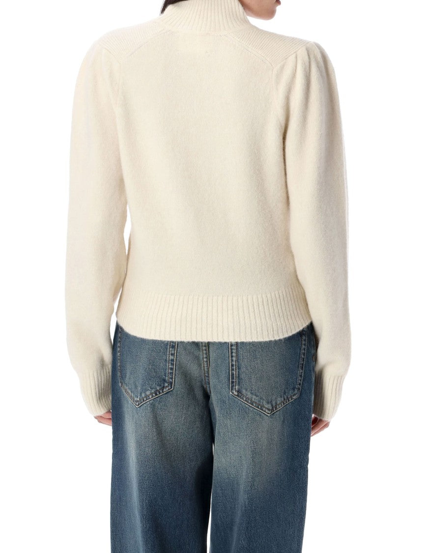Isabel Marant Étoile Purdie High Neck Puffed Shoulder Sweater