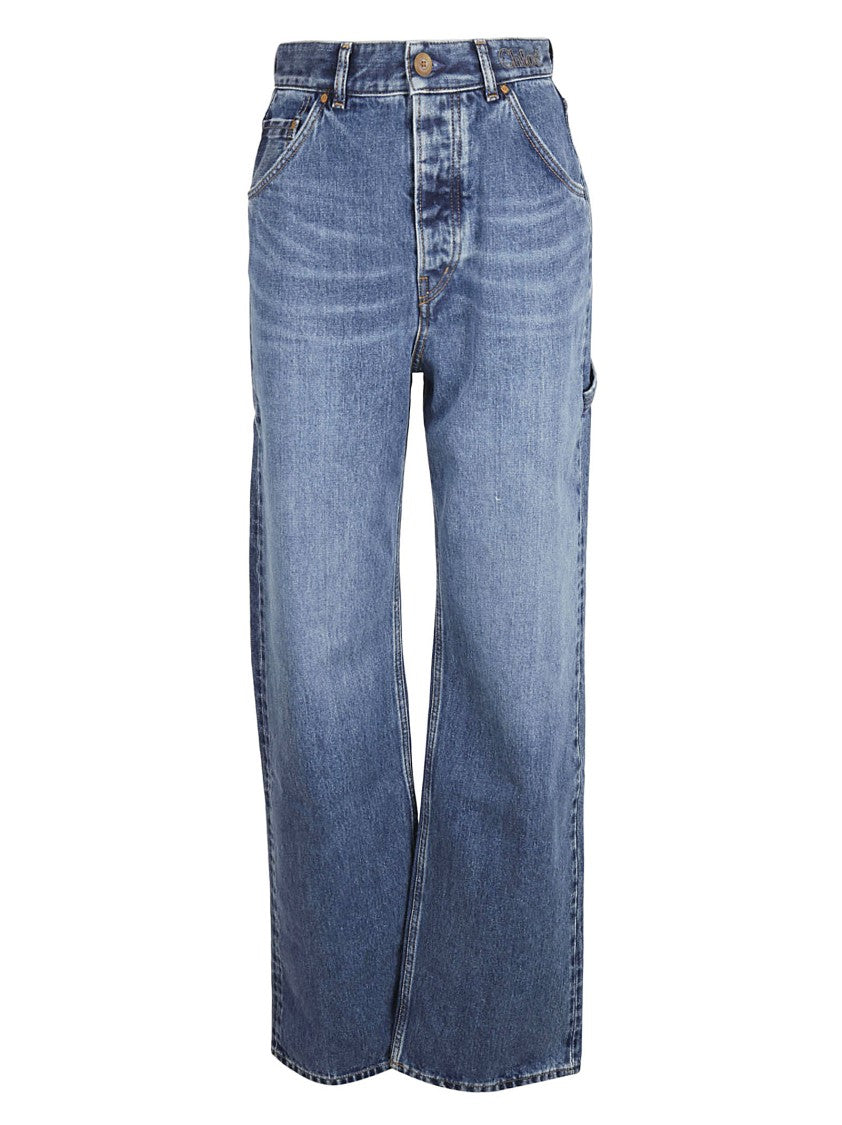 Chloé Mid-Rise Straight Leg Jeans