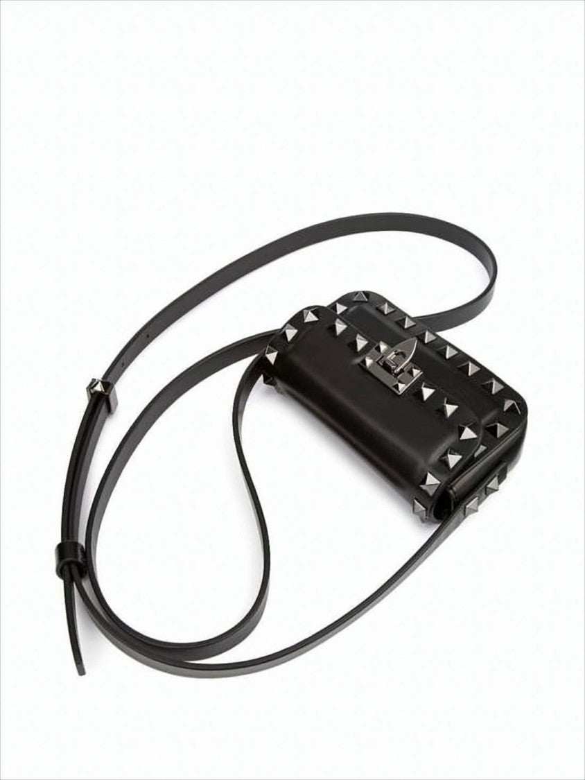 Valentino Garavani Pyramid-Studded Leather Crossbody Bag