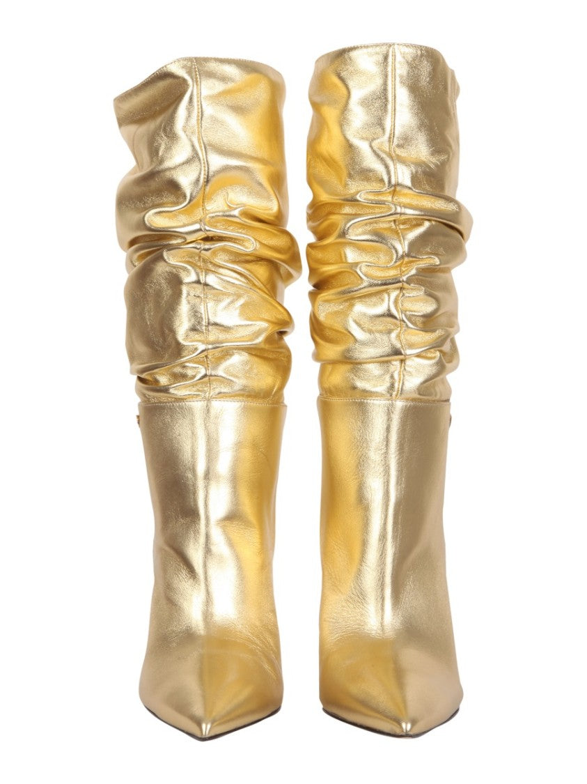 Dsquared2 Metallic Gold Slouchy Boots