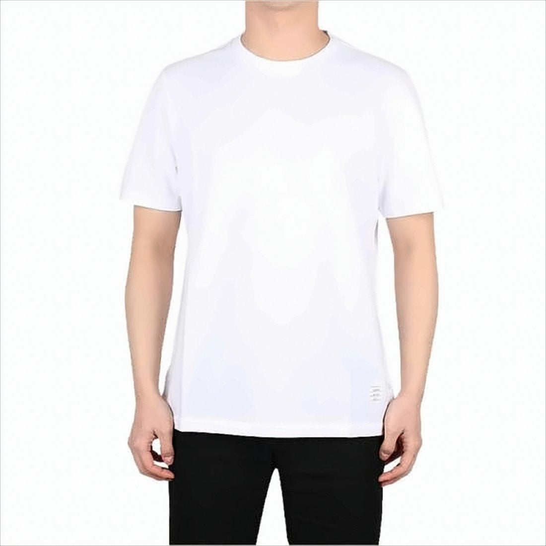 Thom Browne White Cotton Sleeveless T-Shirt With Distinctive Stripe Detail
