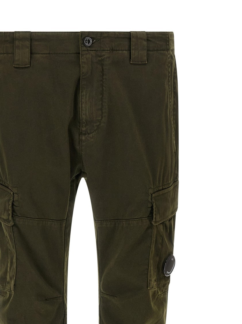 C.P. Company Garment-Dyed Stretch Cotton Satin Cargo Pants