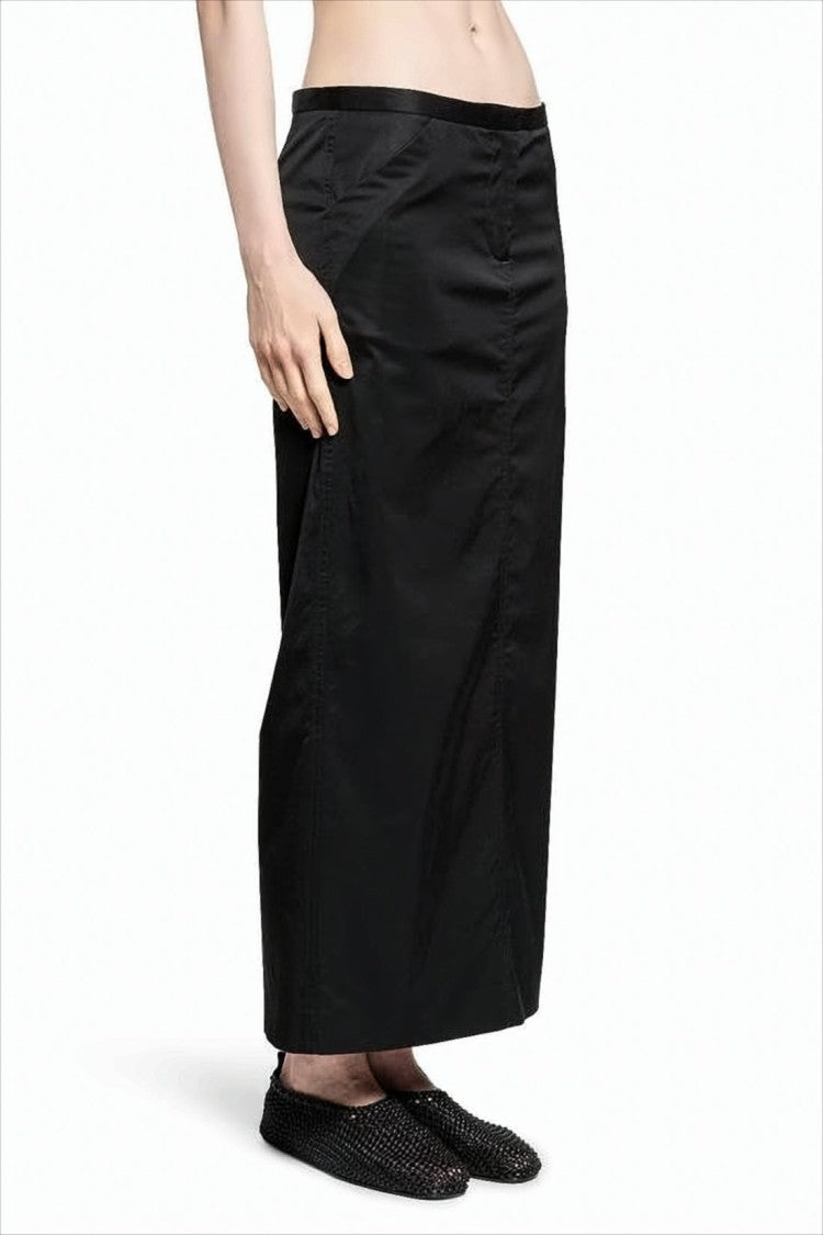 Totême Long Black Skirt With Straight Silhouette