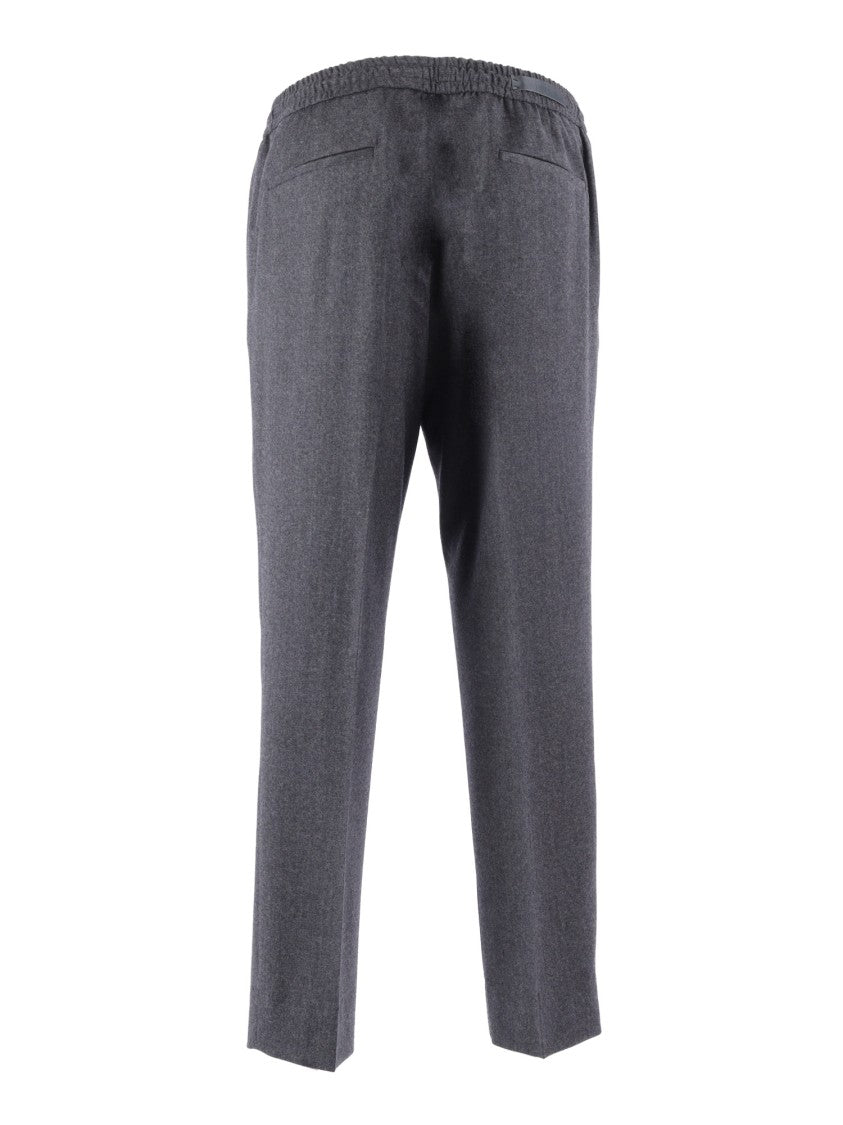 Briglia Dark Grey Trousers With Tapered Leg