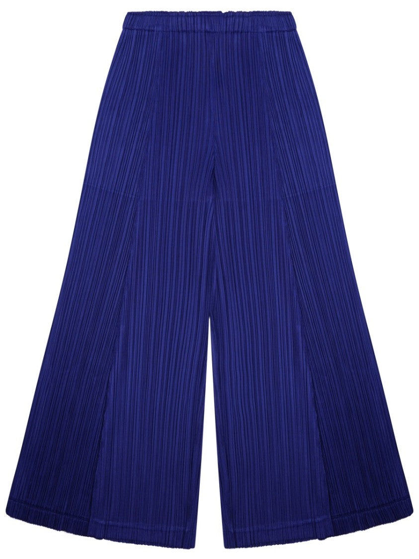 Pleats Please Issey Miyake Wide-Leg Pleated Pants With Distinctive Texture