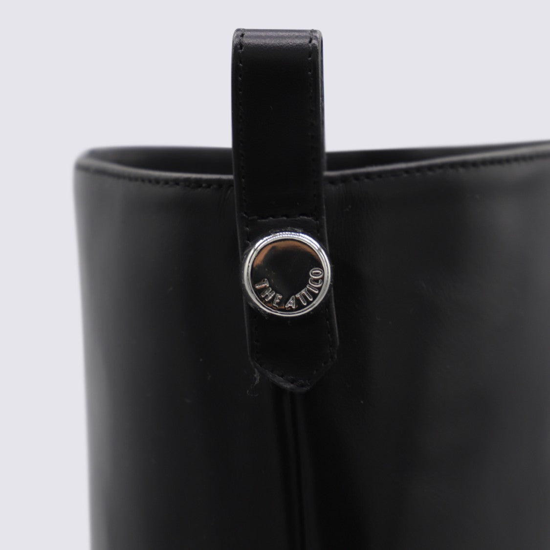 The Attico Knee-High Pointed Toe Boots With Curved Kitten Heel