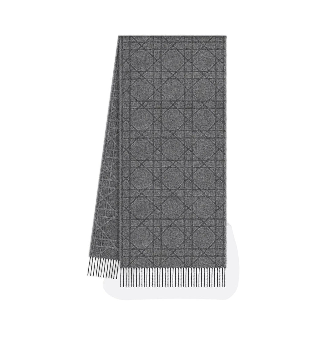 Christian Dior Paph Geometric Pattern Cashmere Scarf