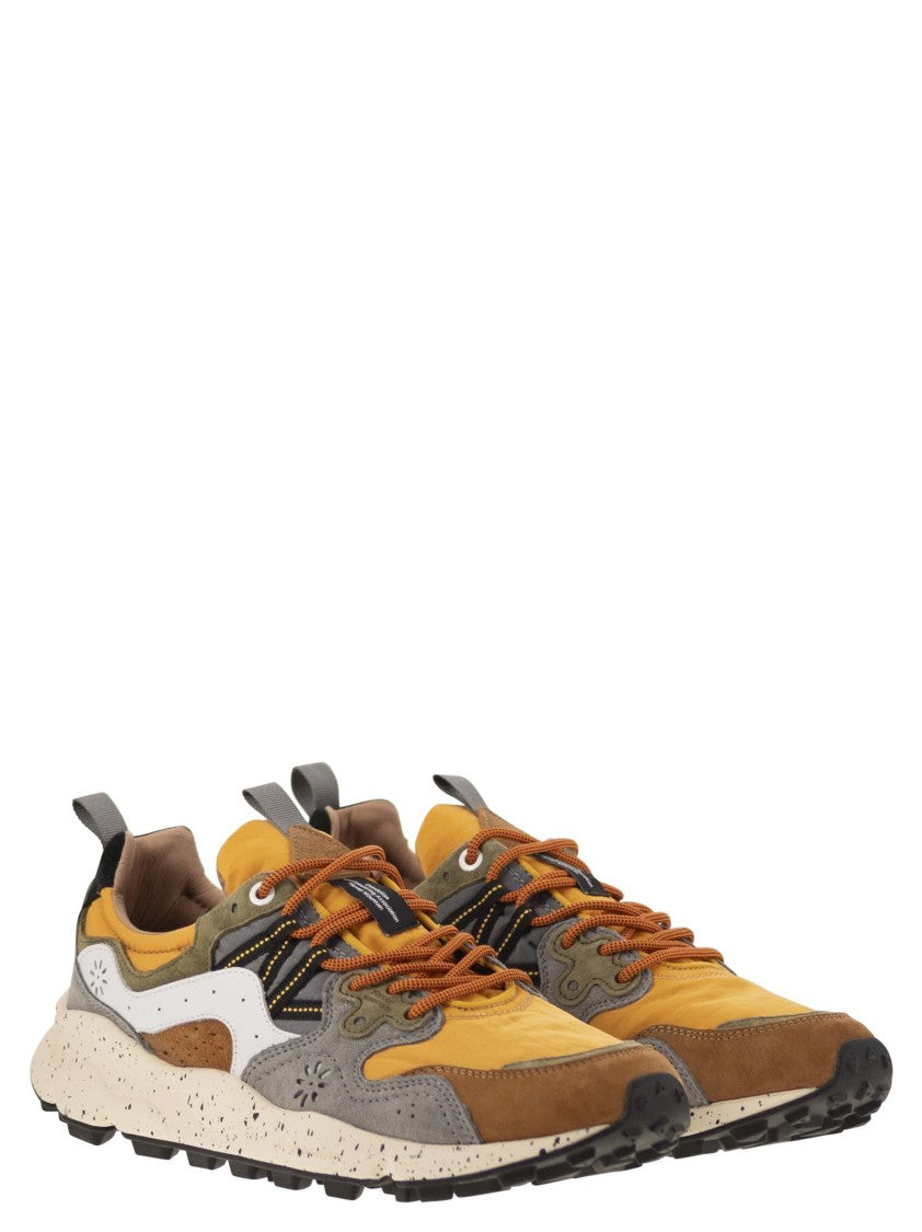 Flower Mountain Yamano 3 - Sneakers In Suede And Technical Fabric