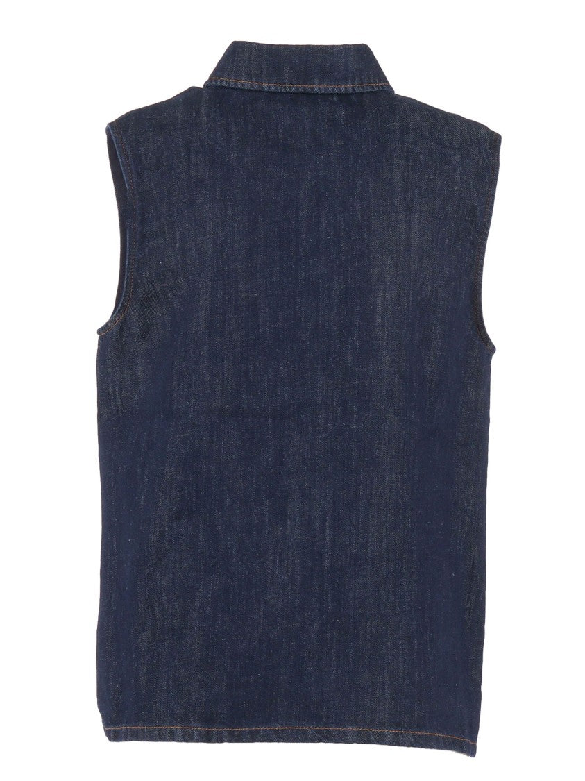 7 For All Mankind Blossom Textured Sleeveless Shirt