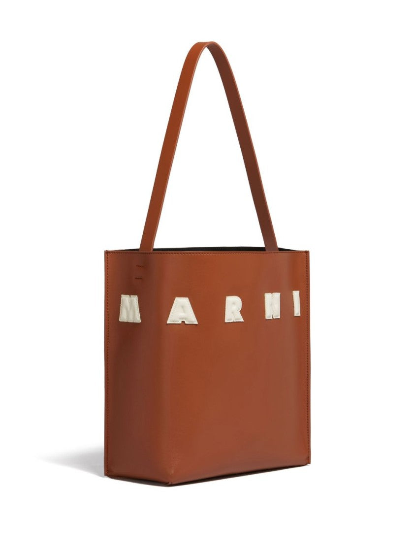 Marni Spacious Calfskin Shopper Bag