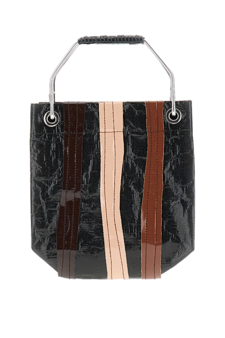 Plan C Multi-Fabric Small Shopper Tote Bag