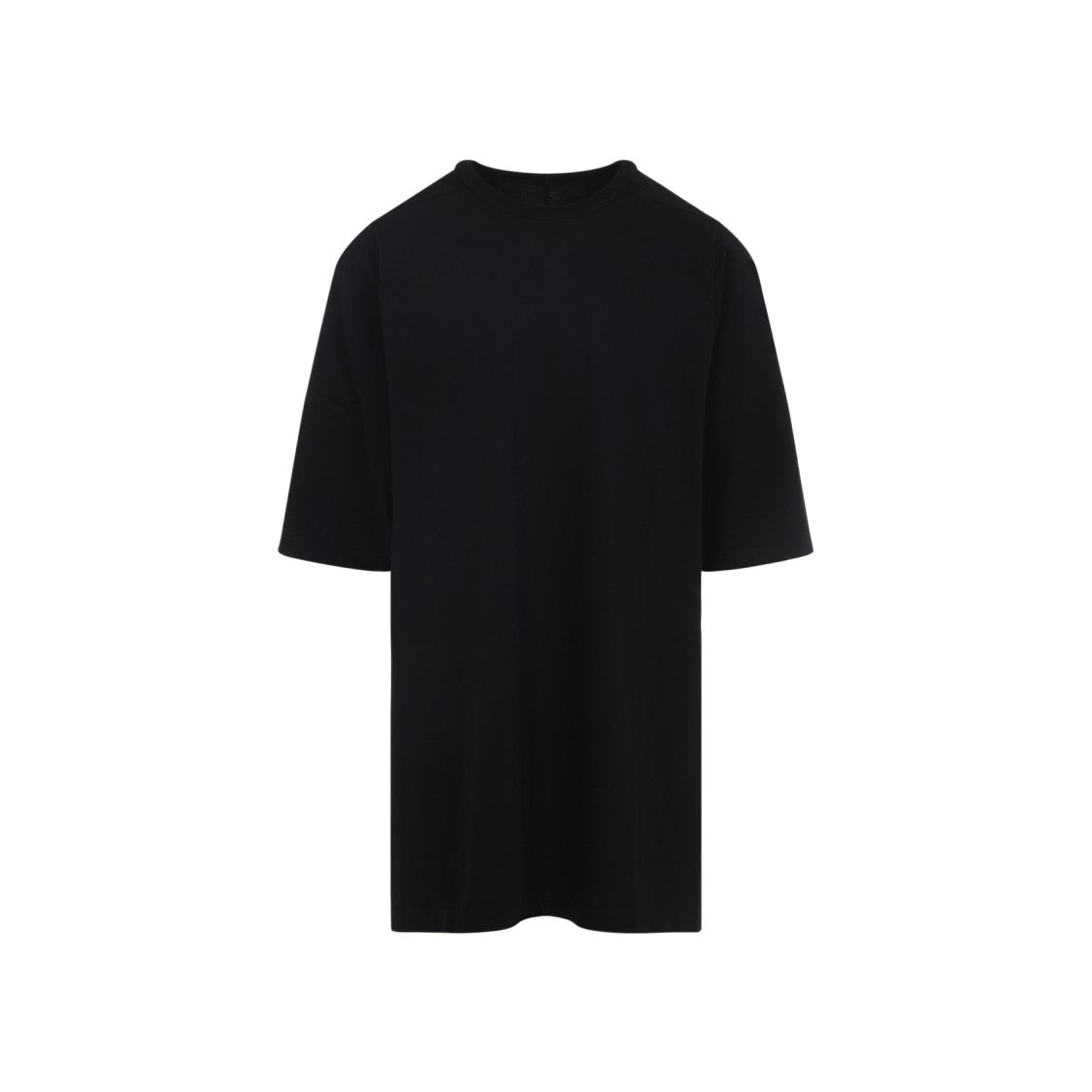 Rick Owens Black Cotton Jumbo Short Sleeves T-Shirt
