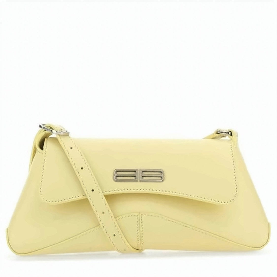 Balenciaga Structured Flap Bag With Aged-Silver Hardware