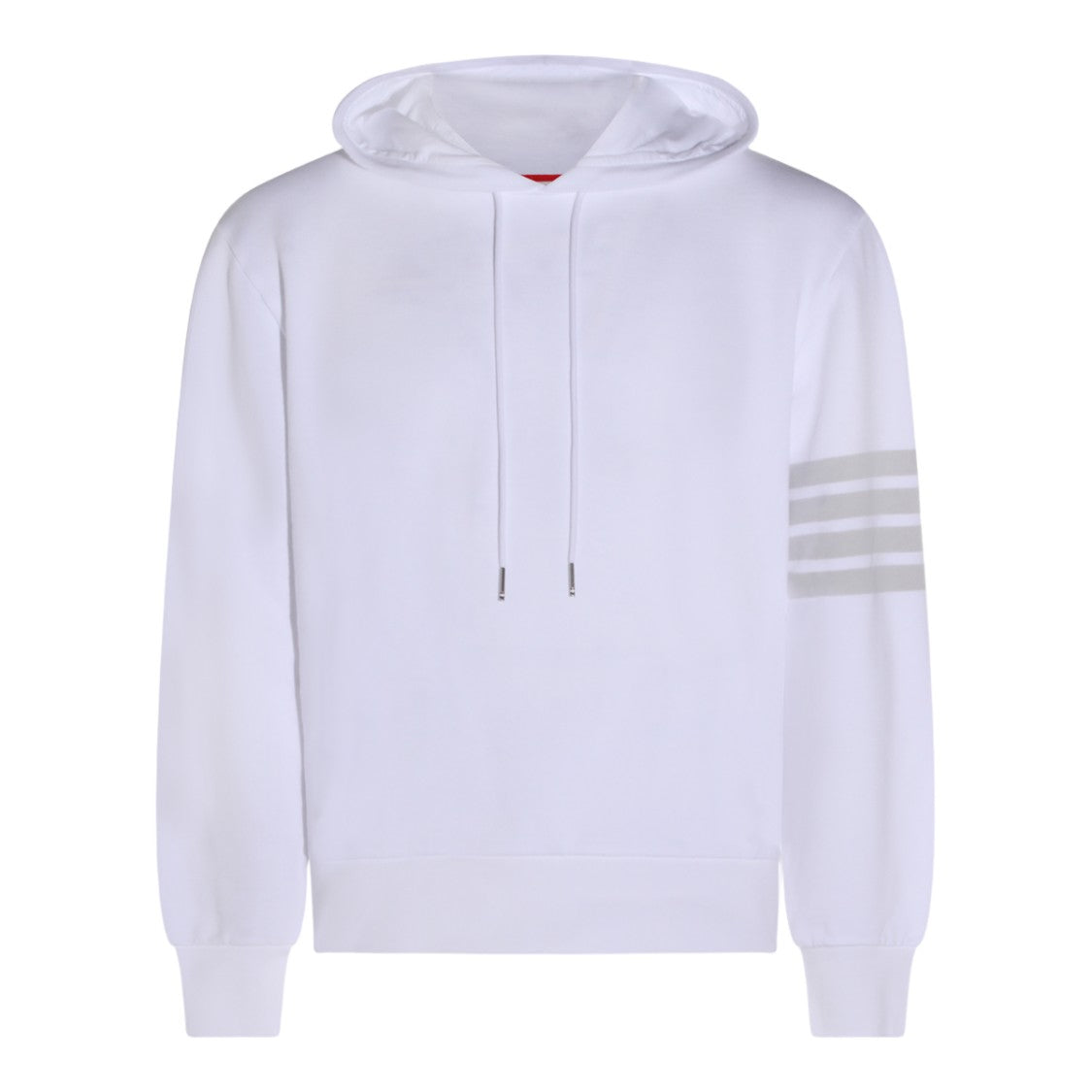 Thom Browne Classic Minimalist White Sweater With Soft Texture
