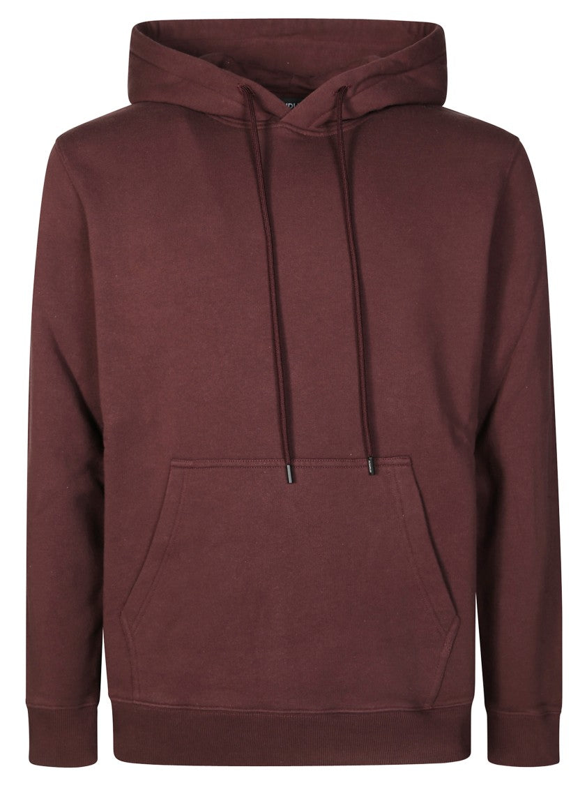 Dondup Deep Burgundy Hoodie With Adjustable Drawstring
