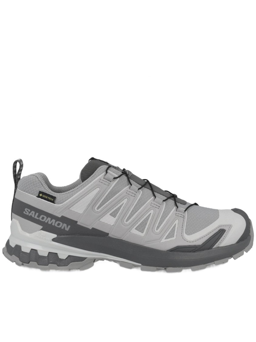 Salomon Low-Profile Grey Trail Running Sneakers With Quick-Lace System