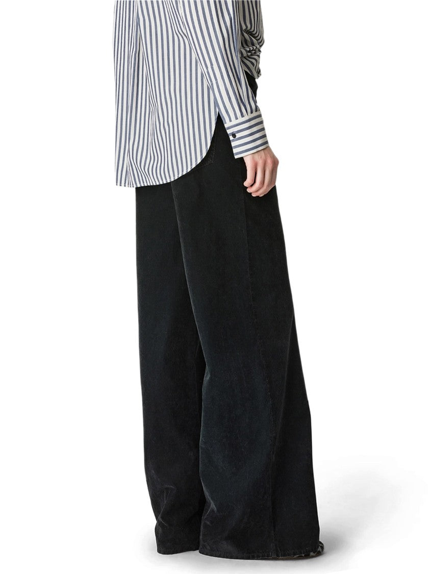 Forte Forte Flocked Cotton Five-Pocket Trousers With Textured Finish