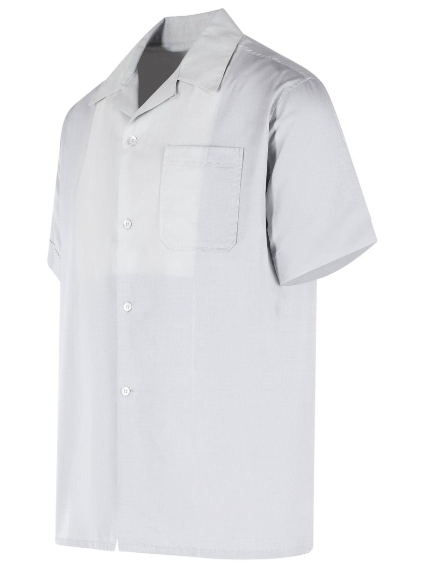 Maison Margiela Cotton Shirt With Grey Bowling Collar