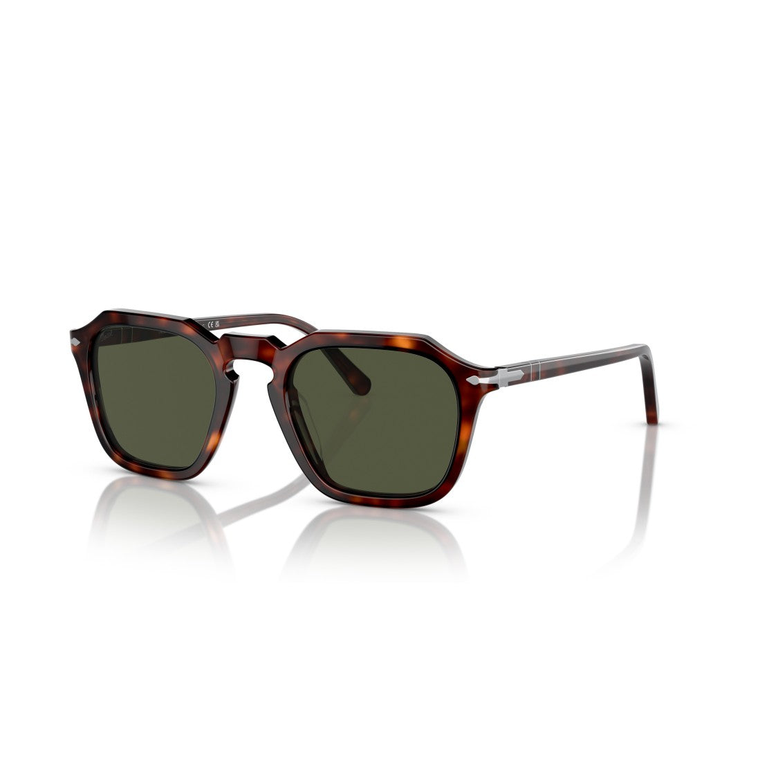 Persol 0Po3292s Geometric Tortoiseshell Sunglasses With Keyhole Bridge