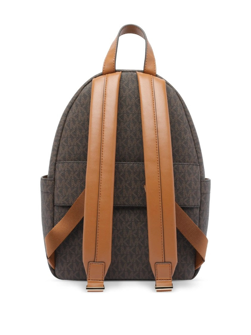 Michael Kors Dark Brown Monogram Pattern Backpack